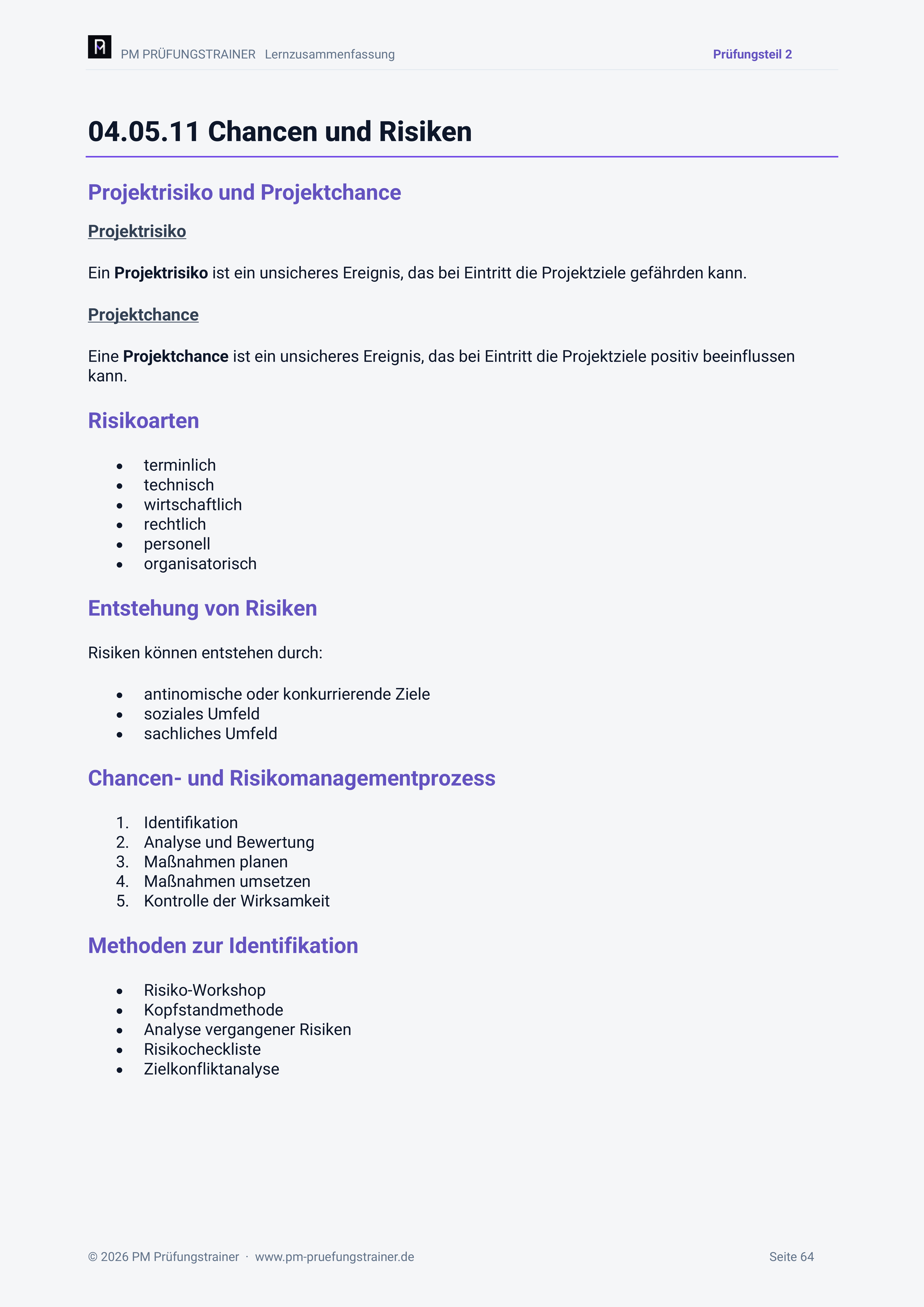 Vorschaubild 2 der Lernzusammenfassung, Chancen und Risiken
